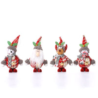 HKM-564883 Christmas Decorative Foam Fabric Standing Dolls - Old Man, Snowman, Elk, Teddy Bear