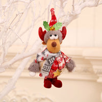 HKM-564883 Christmas Decorative Foam Fabric Standing Dolls - Old Man, Snowman, Elk, Teddy Bear