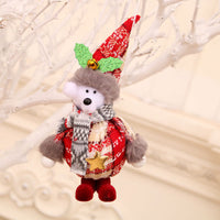 HKM-564883 Christmas Decorative Foam Fabric Standing Dolls - Old Man, Snowman, Elk, Teddy Bear
