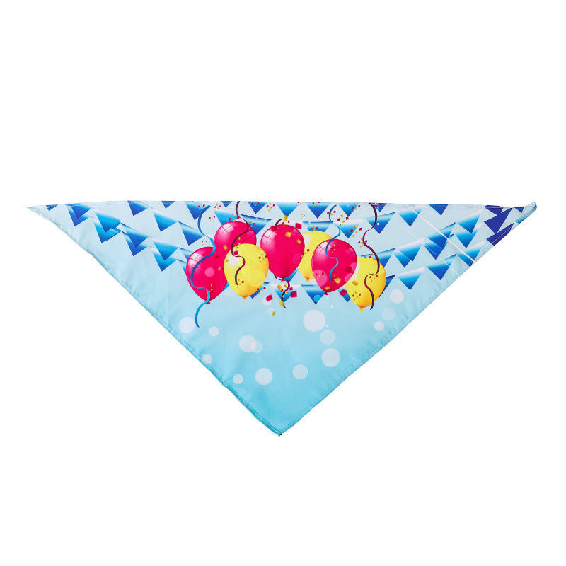 HKM-565011 Cartoon Pattern Nylon Pet Scarf for Dogs and Cats - Casual Wear for All Seasons