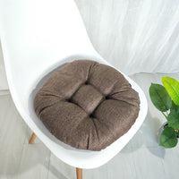 HKM-565139 Cotton and Linen Japanese Futon Cushion - Modern Steamed Bun Mat for Single Seat Sofa