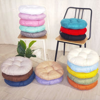 HKM-565139 Cotton and Linen Japanese Futon Cushion - Modern Steamed Bun Mat for Single Seat Sofa