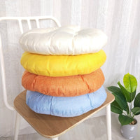 HKM-565139 Cotton and Linen Japanese Futon Cushion - Modern Steamed Bun Mat for Single Seat Sofa