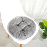 HKM-565139 Cotton and Linen Japanese Futon Cushion - Modern Steamed Bun Mat for Single Seat Sofa