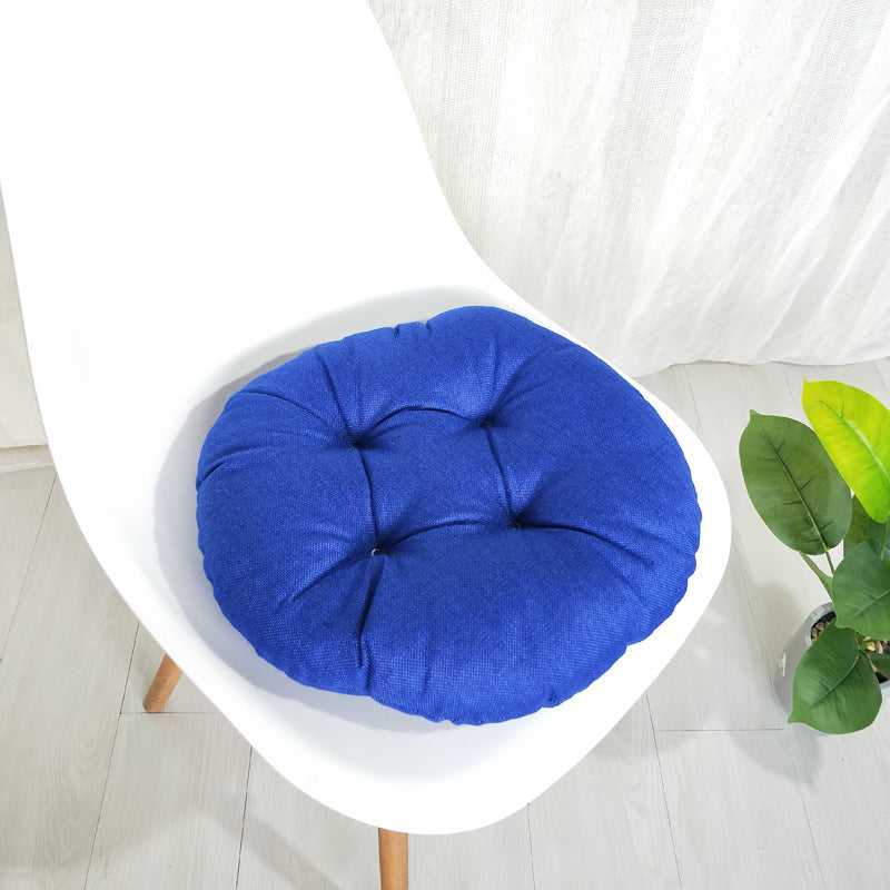 HKM-565139 Cotton and Linen Japanese Futon Cushion - Modern Steamed Bun Mat for Single Seat Sofa