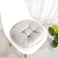 HKM-565139 Cotton and Linen Japanese Futon Cushion - Modern Steamed Bun Mat for Single Seat Sofa