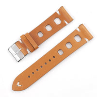 HKM-565267 Genuine Leather Cowhide Watch Band with Stainless Steel Pin Buckle - Multiple Widths Available