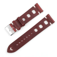 HKM-565267 Genuine Leather Cowhide Watch Band with Stainless Steel Pin Buckle - Multiple Widths Available