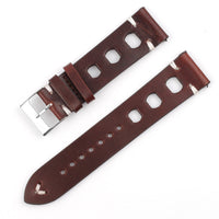 HKM-565267 Genuine Leather Cowhide Watch Band with Stainless Steel Pin Buckle - Multiple Widths Available