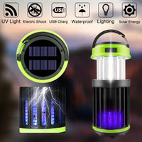 HKM-565267 Solar-Powered Outdoor Mosquito Killer Lamp with USB Charging, Waterproof & Compact Design