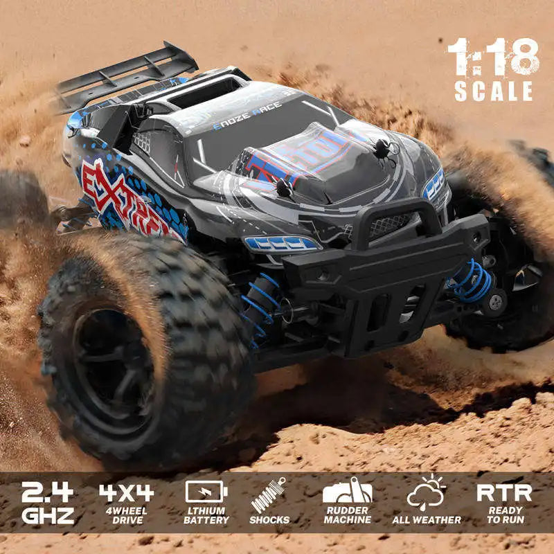 HKM-565331 4WD Radio Control High-Speed Off-Road Car for Kids, 1/18 Scale, Climbing Vehicle, Ready-to-Use