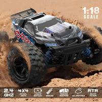 HKM-565331 4WD Radio Control High-Speed Off-Road Car for Kids, 1/18 Scale, Climbing Vehicle, Ready-to-Use