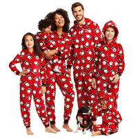 HKM-565523 Parent-Child Christmas Pajamas Set in Cartoon Design, Milk Silk Fabric, Long Sleeve, Unisex, Various Sizes Available