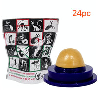 HKM-565523 Pet Cat Sugar Energy Ball Lick Toys Catnip