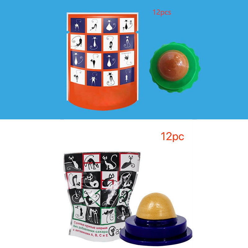 HKM-565523 Pet Cat Sugar Energy Ball Lick Toys Catnip