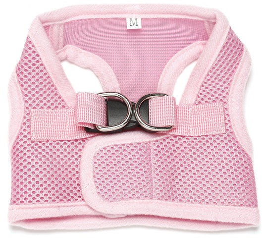 HKM-565779 Breathable Mesh Dog Vest with Adjustable Traction Rope Harness and Back Handle