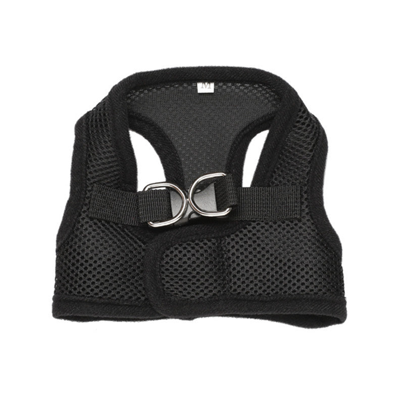 HKM-565779 Breathable Mesh Dog Vest with Adjustable Traction Rope Harness and Back Handle