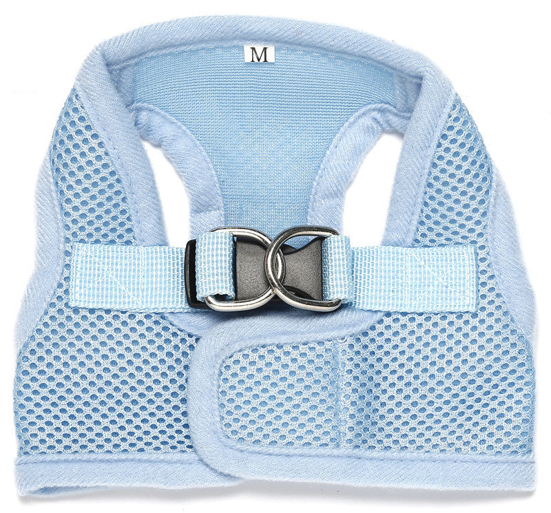 HKM-565779 Breathable Mesh Dog Vest with Adjustable Traction Rope Harness and Back Handle