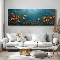 HKM-565843 Abstract Floral Handmade Oil Painting on Canvas for Home and Bedroom Décor - Unframed, Rolled Design