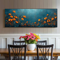 HKM-565843 Abstract Floral Handmade Oil Painting on Canvas for Home and Bedroom Décor - Unframed, Rolled Design