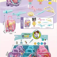 HKM-565907 DIY Beaded Hair Clip Set with Trolley Box for Creative Kids Play