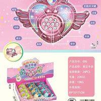 HKM-565907 DIY Beaded Hair Clip Set with Trolley Box for Creative Kids Play