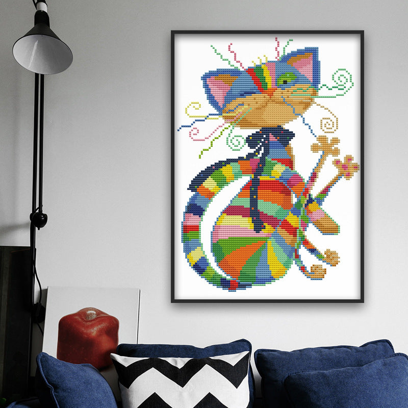 HKM-565907 Ecological Cotton Cartoon Anime Cross Stitch Kit for Living Room and Bedroom Decoration