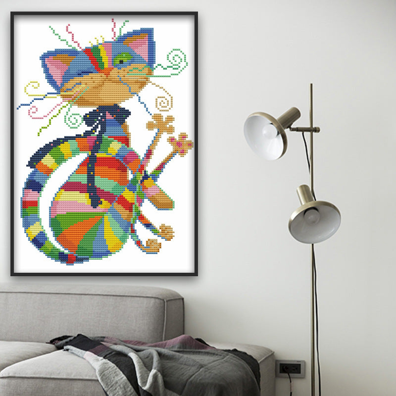HKM-565907 Ecological Cotton Cartoon Anime Cross Stitch Kit for Living Room and Bedroom Decoration