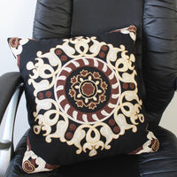 HKM-565971 Three-Dimensional Embroidered Flower Cotton Pillow Case - 45x45cm