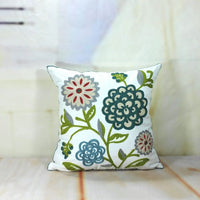 HKM-565971 Three-Dimensional Embroidered Flower Cotton Pillow Case - 45x45cm