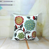 HKM-565971 Three-Dimensional Embroidered Flower Cotton Pillow Case - 45x45cm