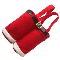 HKM-566035 Red Christmas Pants Gift Bag for Weddings and Candy Container - Fabric, 20x16cm