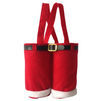 HKM-566035 Red Christmas Pants Gift Bag for Weddings and Candy Container - Fabric, 20x16cm