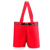 HKM-566035 Red Christmas Pants Gift Bag for Weddings and Candy Container - Fabric, 20x16cm