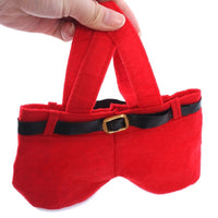 HKM-566035 Red Christmas Pants Gift Bag for Weddings and Candy Container - Fabric, 20x16cm