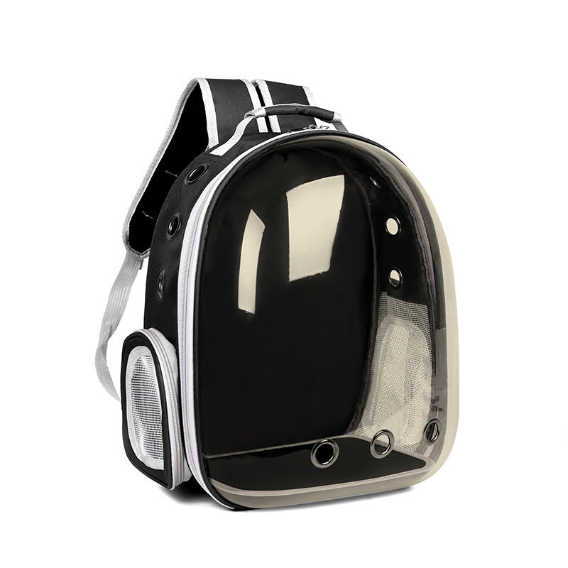 HKM-566099 Transparent Double-Shoulder Pet Carrier with Breathable Mesh Design