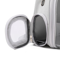 HKM-566099 Transparent Double-Shoulder Pet Carrier with Breathable Mesh Design