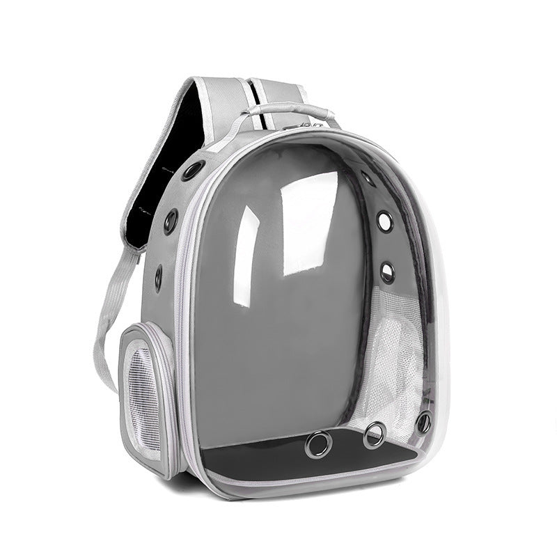 HKM-566099 Transparent Double-Shoulder Pet Carrier with Breathable Mesh Design