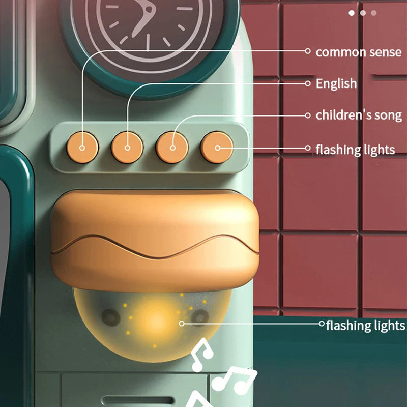 KTX-566163 Kids Multifunction Washbasin Sink Playset with Lights and Sound for Pretend Play