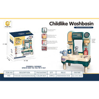 HKM-566163 Kids Multifunction Washbasin Sink Playset with Lights and Sound for Pretend Play