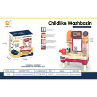 HKM-566163 Kids Multifunction Washbasin Sink Playset with Lights and Sound for Pretend Play