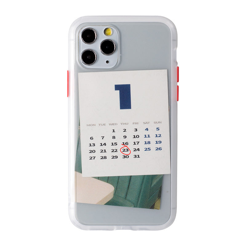 HKM-566163 New Year Calendar Card TPU Mobile Phone Case for iPhone 7/8, 7P/8P, X/XS, XS MAX, XR, 11, 11PRO, 11PRO MAX