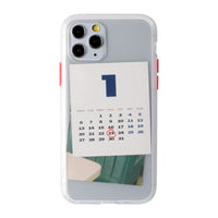 HKM-566163 New Year Calendar Card TPU Mobile Phone Case for iPhone 7/8, 7P/8P, X/XS, XS MAX, XR, 11, 11PRO, 11PRO MAX