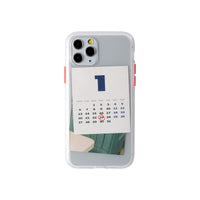 HKM-566163 New Year Calendar Card TPU Mobile Phone Case for iPhone 7/8, 7P/8P, X/XS, XS MAX, XR, 11, 11PRO, 11PRO MAX