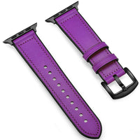 HKM-566419 Unisex Leather and Silicone Strap with Connectors for Apple Watch 38/40mm & 42/44mm