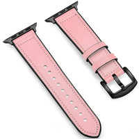 HKM-566419 Unisex Leather and Silicone Strap with Connectors for Apple Watch 38/40mm & 42/44mm