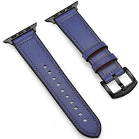 HKM-566419 Unisex Leather and Silicone Strap with Connectors for Apple Watch 38/40mm & 42/44mm