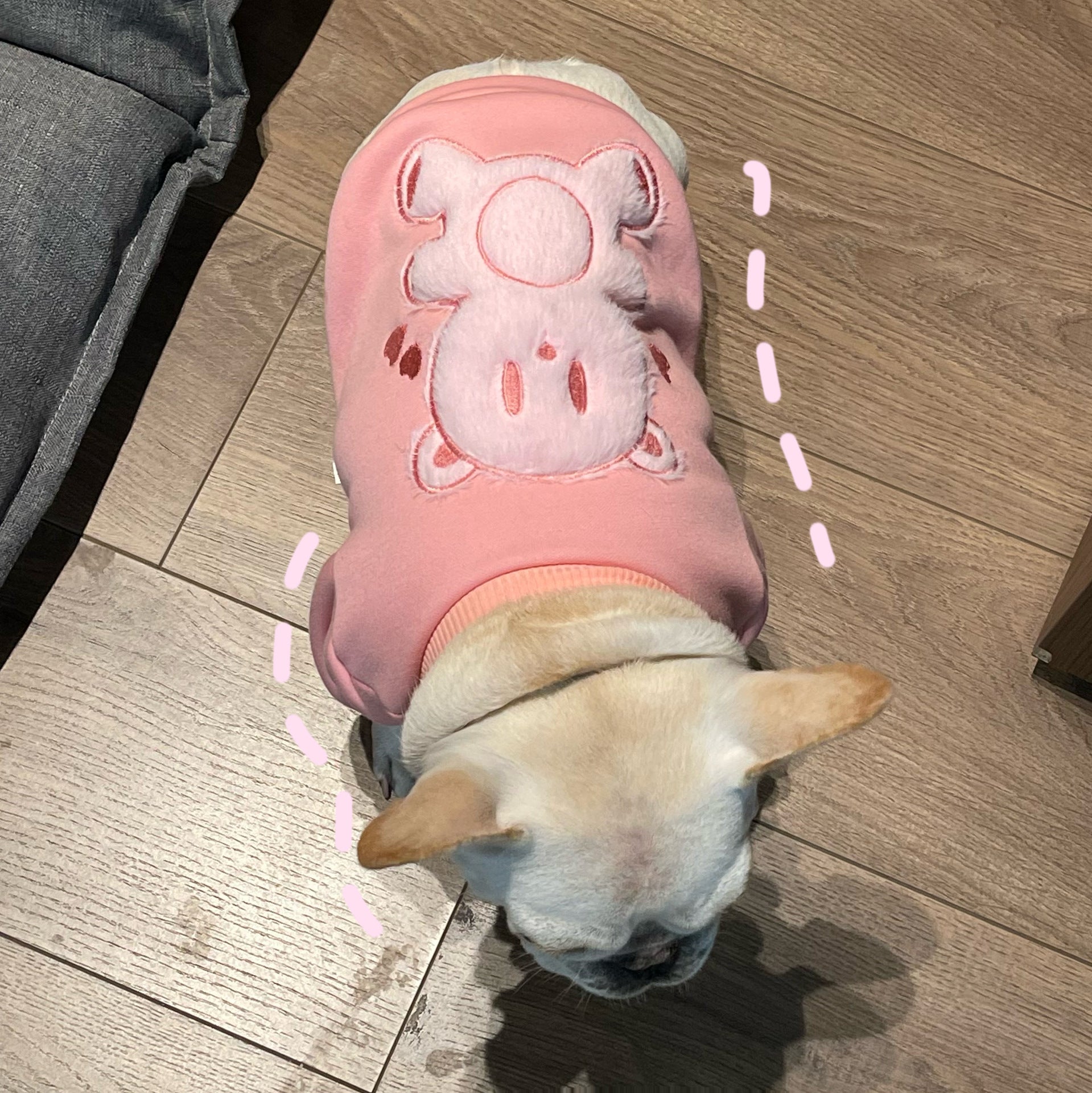 HKM-566483 Cozy Cotton Pink Plush Dog Sweater for All Sizes