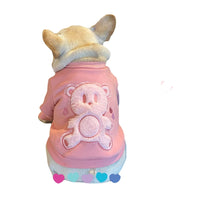 HKM-566483 Cozy Cotton Pink Plush Dog Sweater for All Sizes