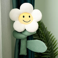 HKM-566611 Plush Sunflower Curtain Buckle - Soft Stretch Velvet Design with Down Cotton Filling, 95cm Height